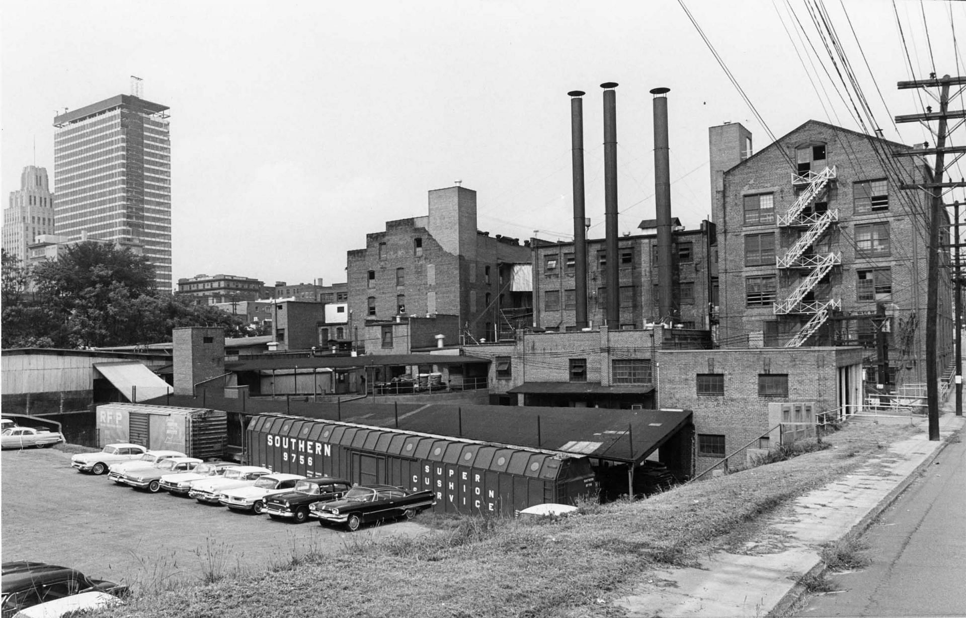 The Brown &amp; Williamson Tobacco Company in Winston-Salem (Image via Forsyth County Public Library)