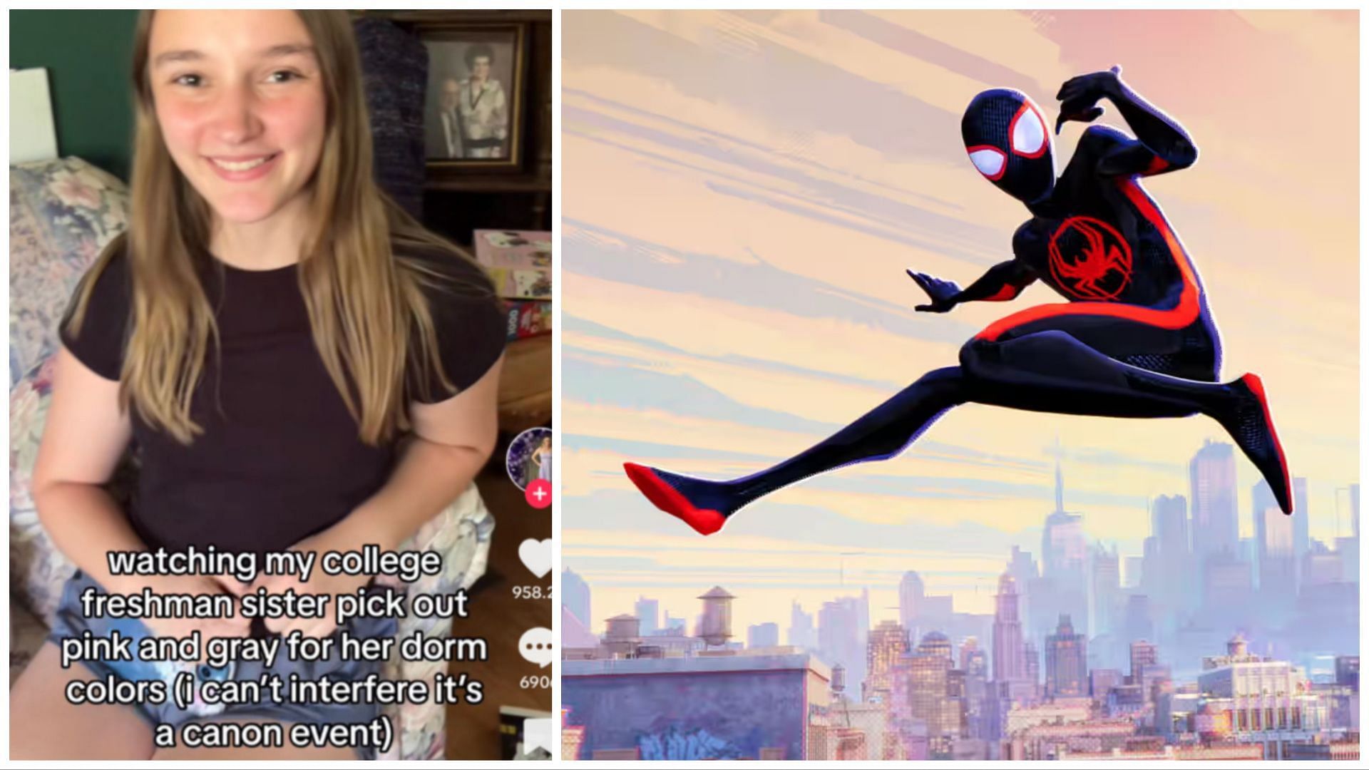 The recent Spiderman movie popularised the phrase (Image via Sony Pictures / TikTok / @abigailand_)