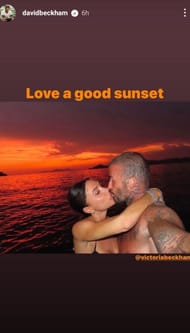 Beckham's Instagram story