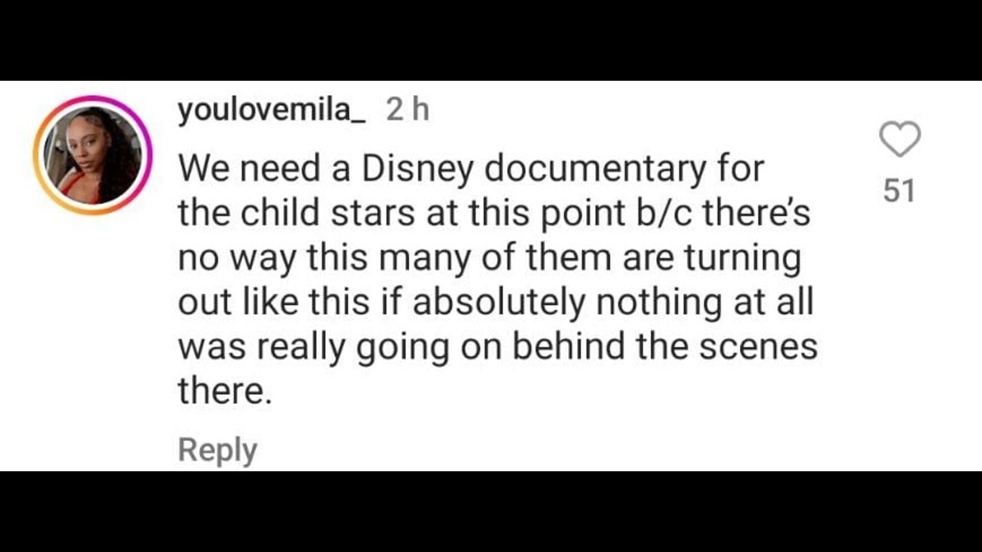 A netizen points out how many Disney child actors end up having a messed up adult life. (Image via Instagram/youlovemila_)
