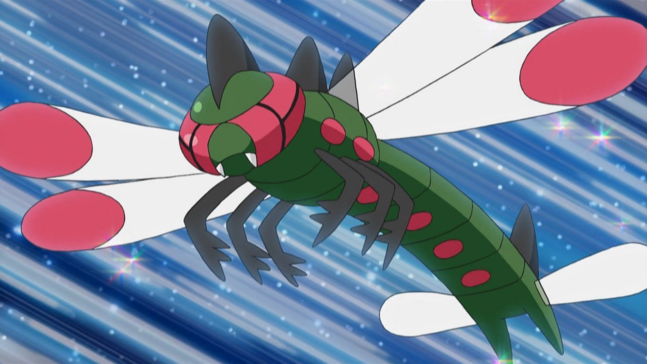 Yanmega as seen in the anime (Image via The Pokemon Company)