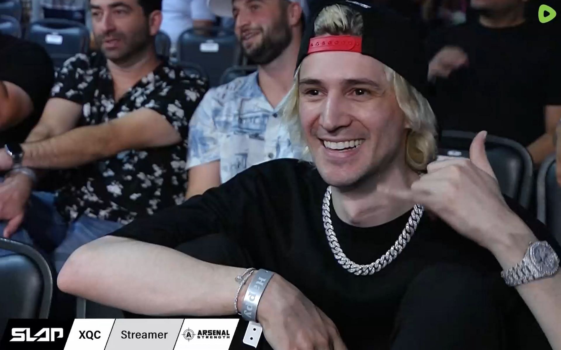 xQc was spotted at the Power Slap 4: Hintz vs Turpin event (Image via Power Slap/Rumble)