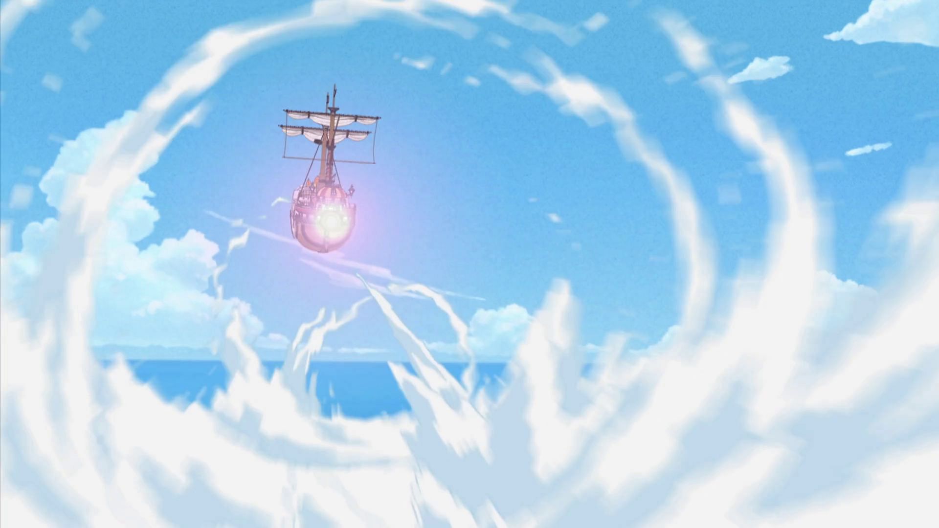 The Thousand Sunny using the Coup de Burst as seen in the series&#039; anime (Image via Toei Animation)