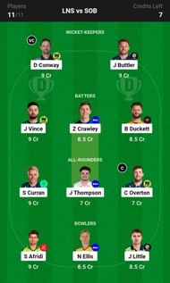 Best Fantasy XI for Match 11 - LON vs SOU | The Hundred Men's 2023