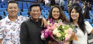 Lilia Vu with her family at the LPGA tour (Image via LPGA)