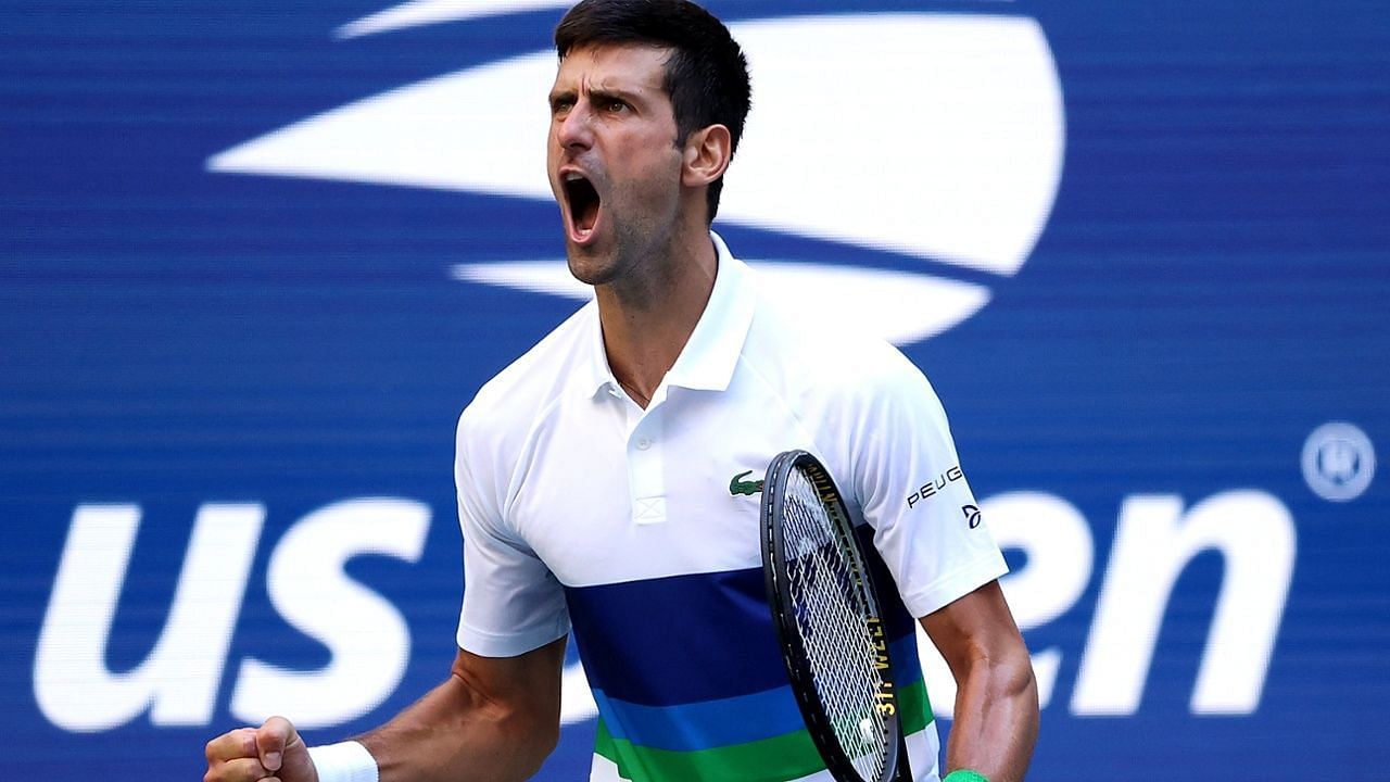 Novak Djokovic at the 2021 US Open