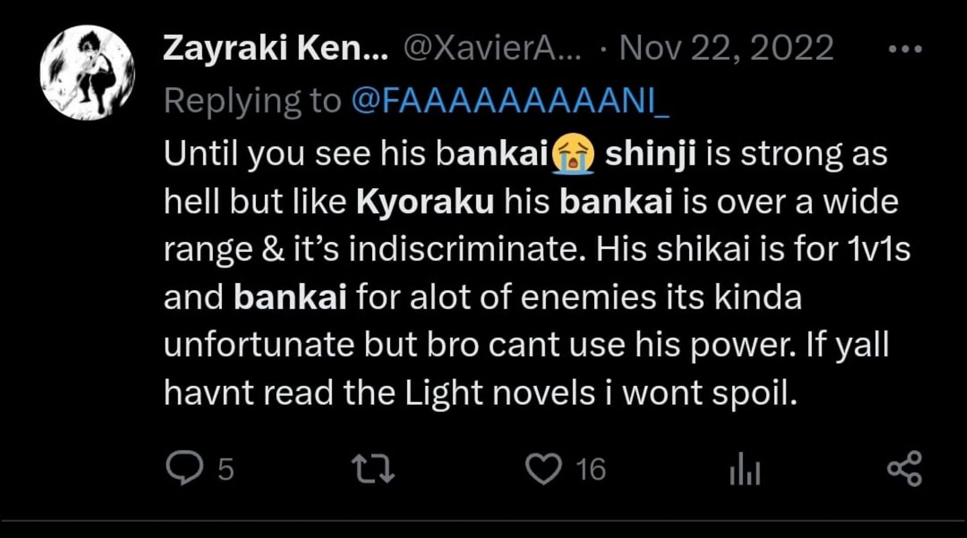 Shinji and Kyoraku&#039;s Bankai have similarities (Image via Twitter)