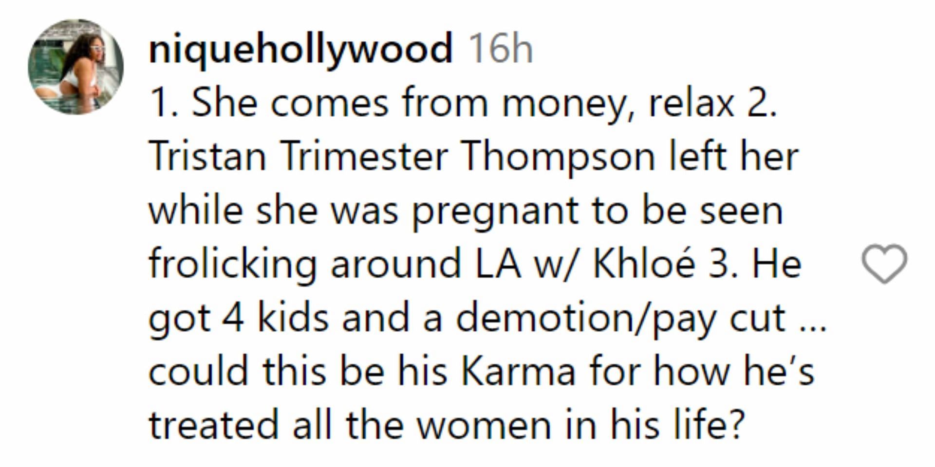 Karma for Tristan Thompson?