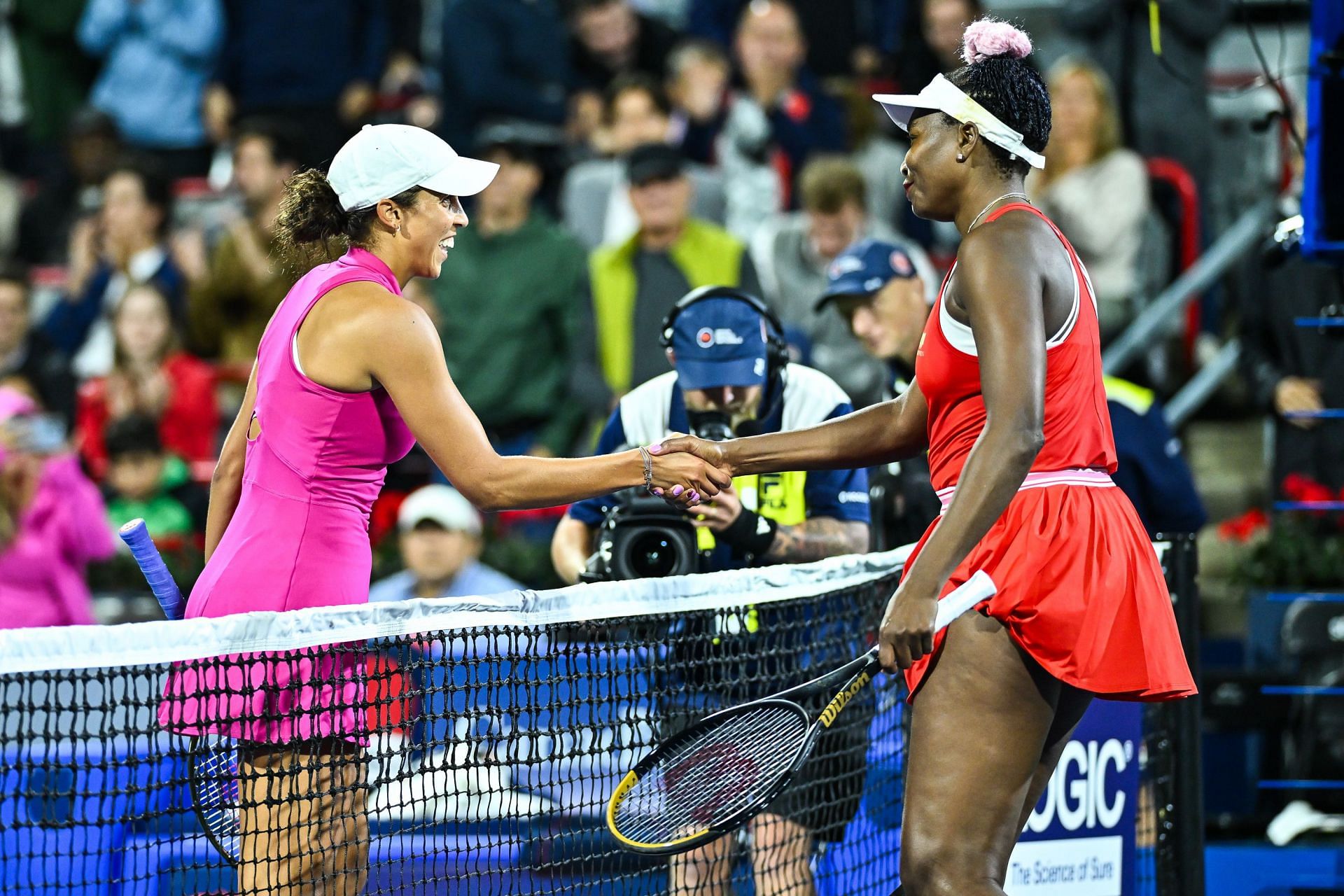 Venus Williams and Madison Keys at the 2023 Canadian Open