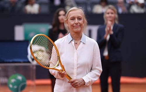 Martina Navratilova at the Italian Open in Rome in 2023