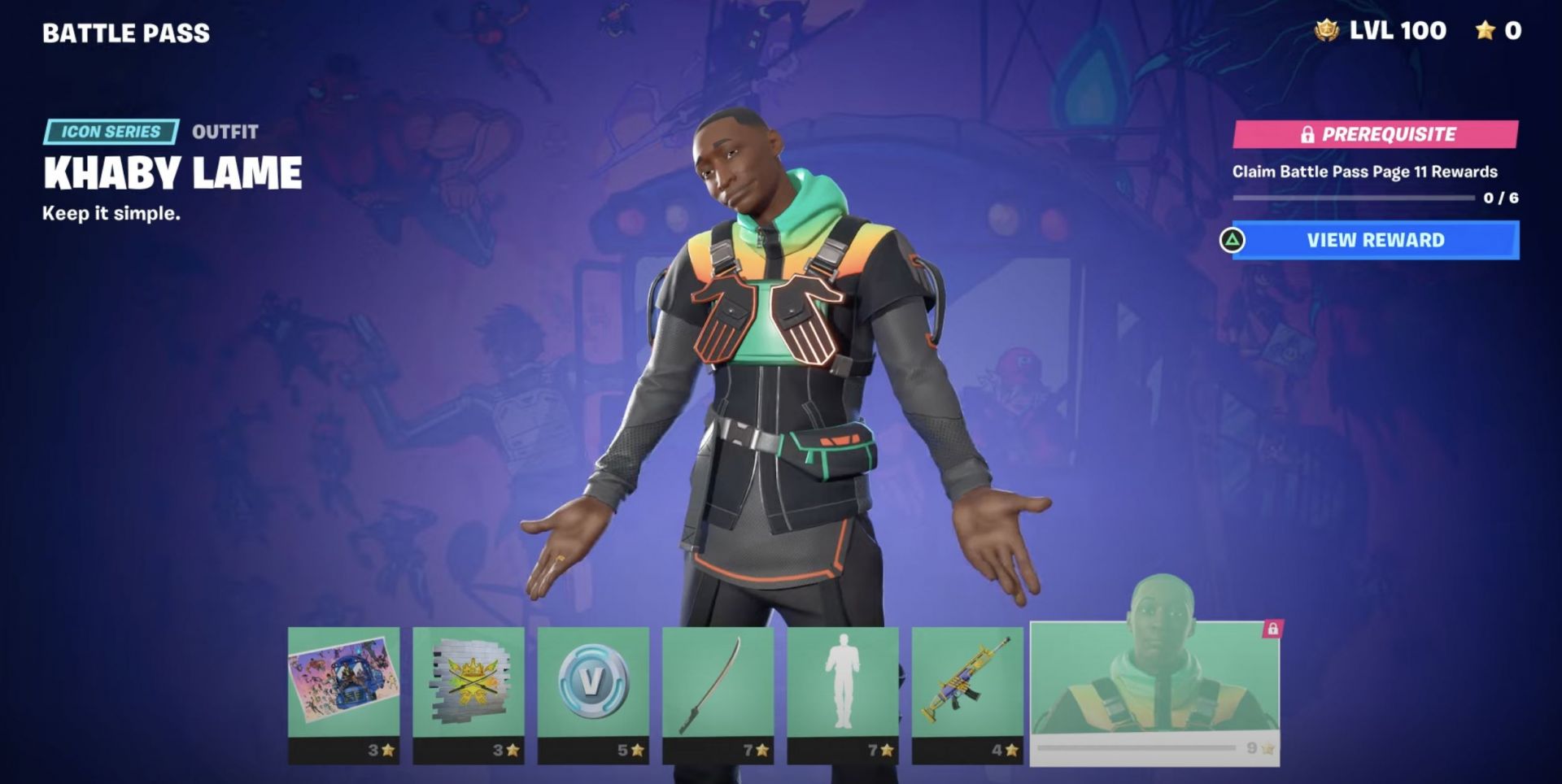 Khaby Lame in Fortnite Chapter 4 Season 4 Battle Pass (Image via ShuffleGamer/YouTube)