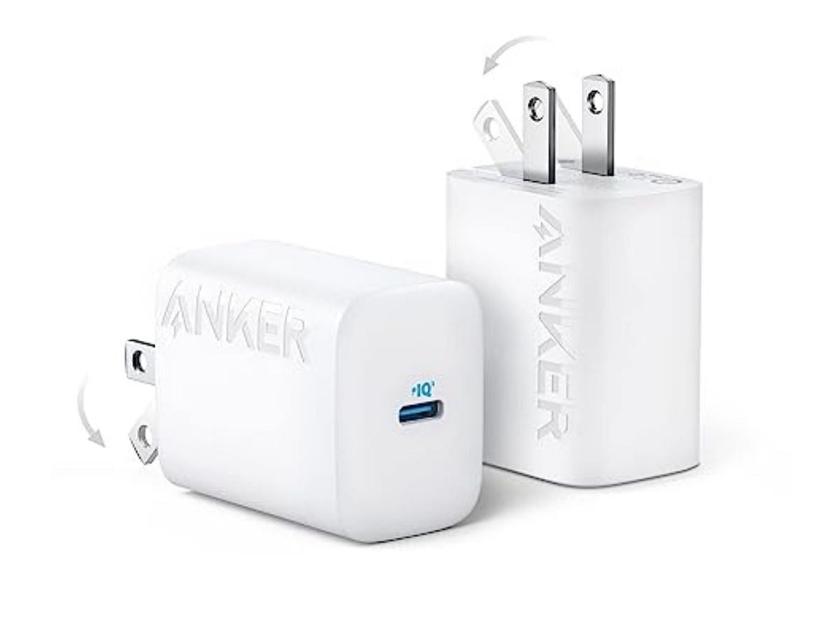 Anker 312 is a compact charger with foldable prongs for iPhones. (Image via Amazon)