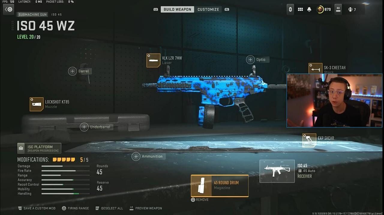 ISO loadout in Warzone 2 (Image via Activision and YouTube/WhosImmortal)