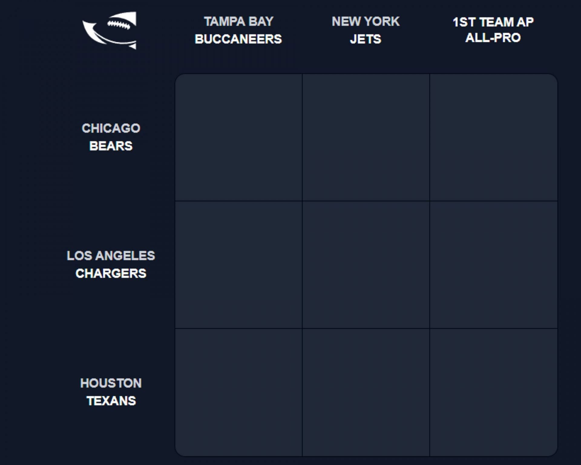 2023 NFL schedule team grid