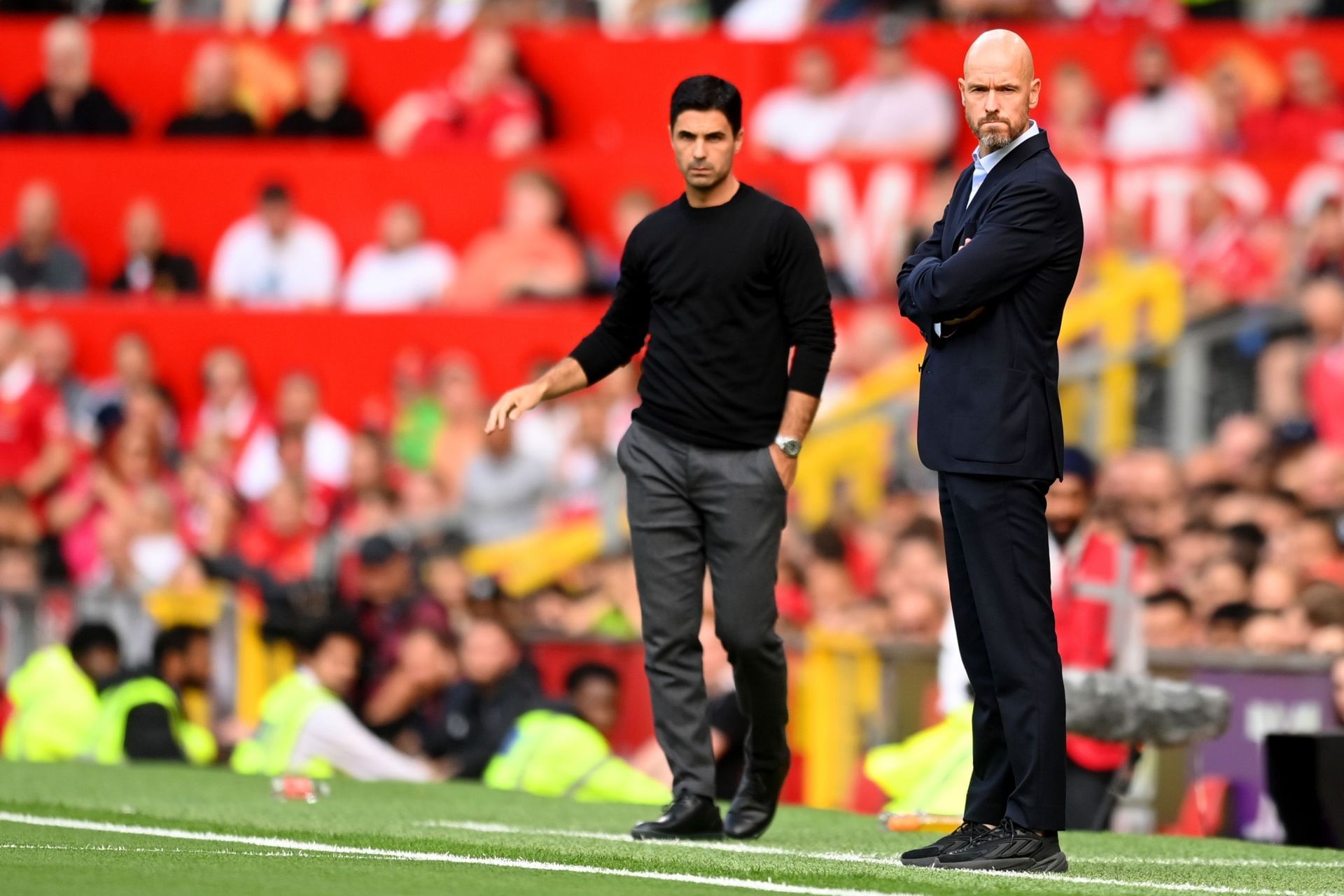 Mikel Arteta and Erik ten Hag (via Getty Images)