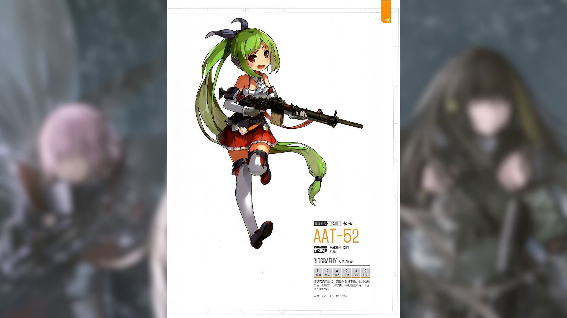 AAT-52 with a machine gun in Girls&rsquo; Frontline. (Image via MICA team)