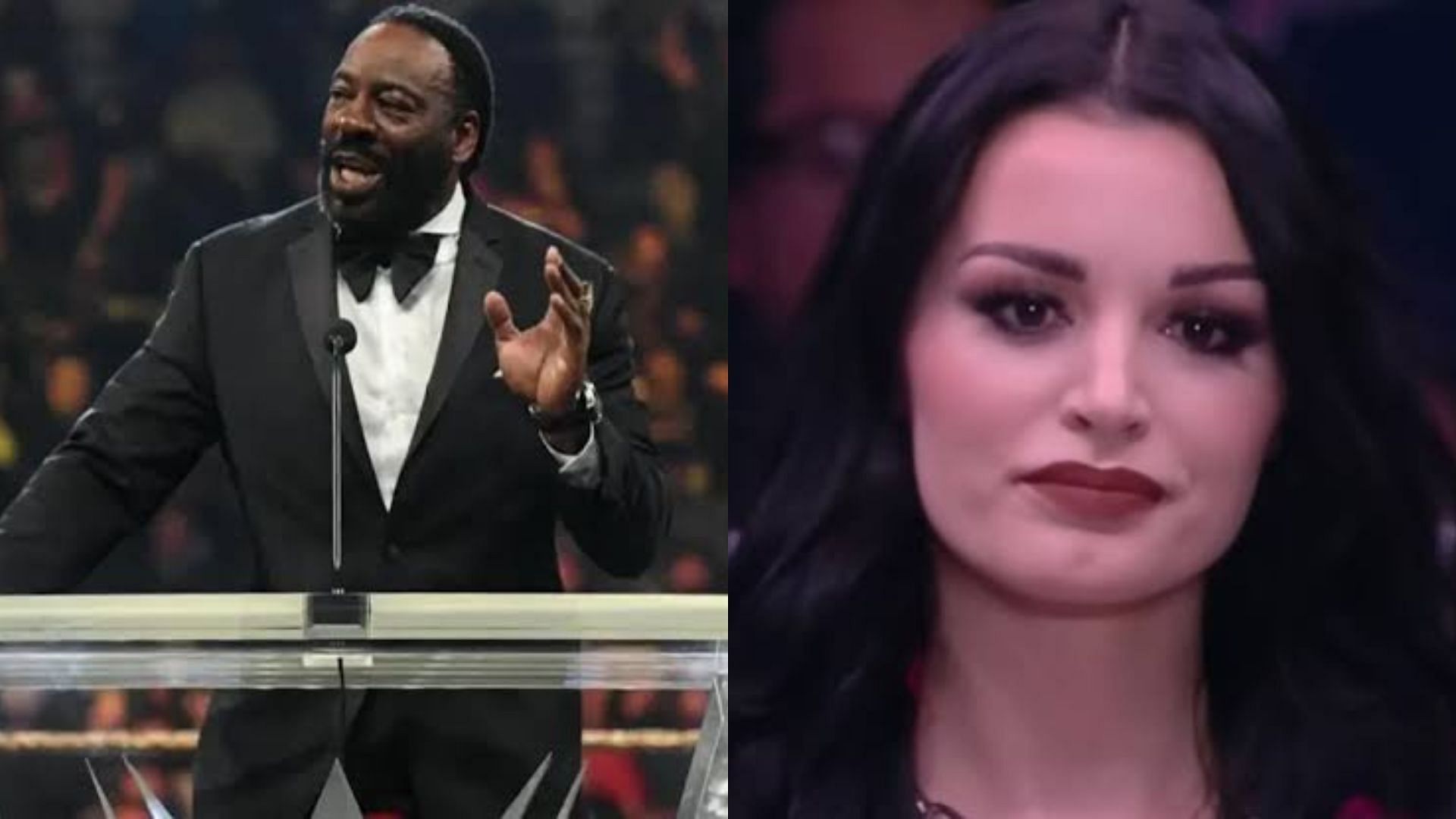 Booker T (left) and Saraya (right).