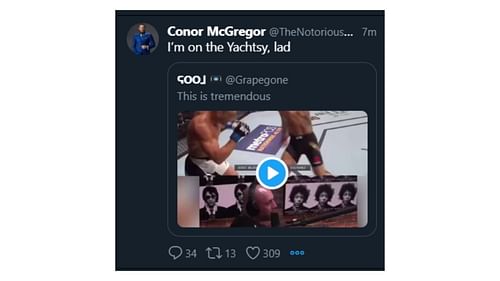 Conor McGregor's tweet