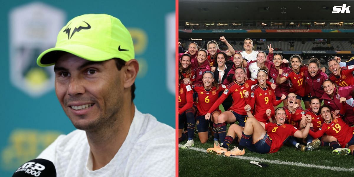 Rafael Nadal congratulates Spain