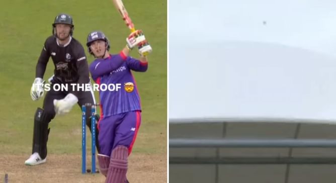 [Watch] Harry Brook's massive six goes out of the ground in Headingley during The Hundred