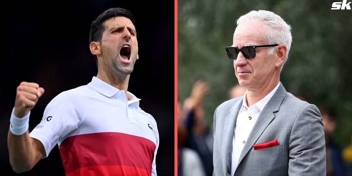 Novak Djokovic (L) and John McEnroe (R)