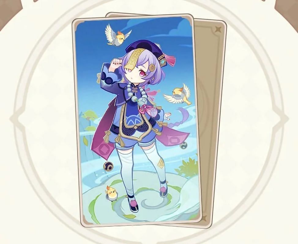 Qiqi&#039;s Character Card (Image via HoYoverse)