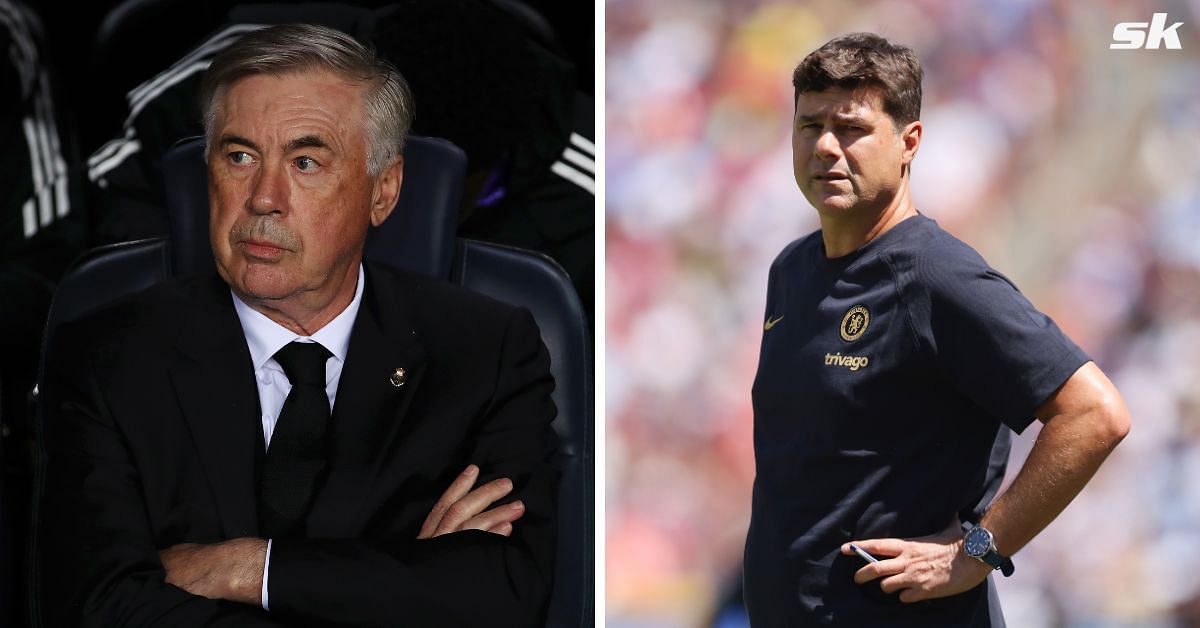 Real Madrid manager Carlo Ancelotti and Chelsea boss Mauricio Pochettino