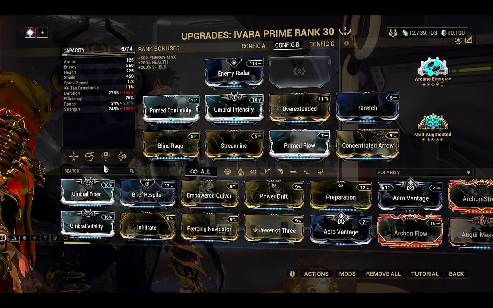 An Ivara Prime build for Navigator Augment mod can be suitable for Eidolon hunting (Image via Digital Extremes)
