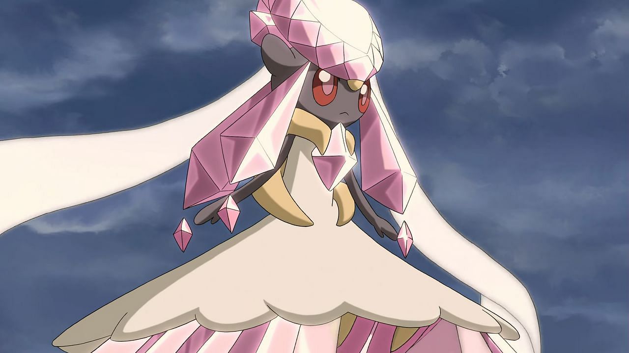 Mega Diancie as seen in the anime (Image via The Pokemon Company)