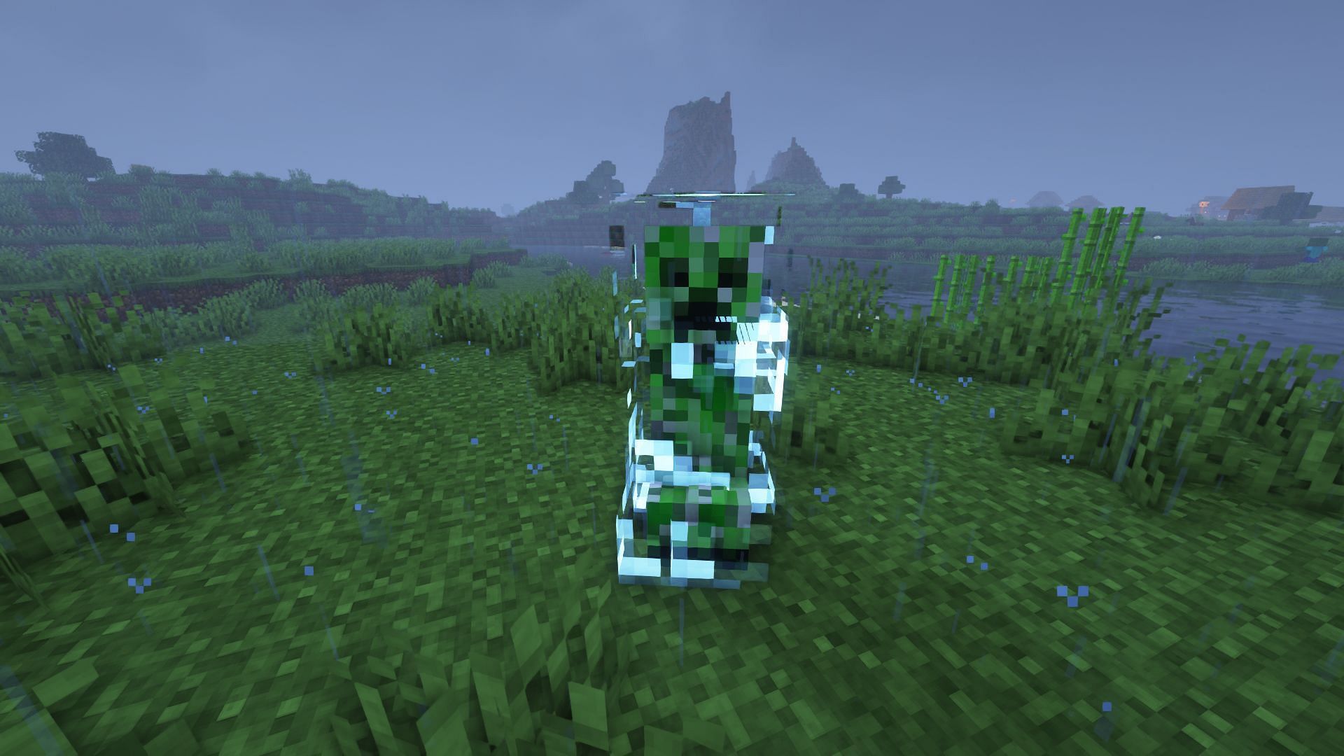 Charged Creepers have a much stronger explosion level compared to regular creeper in Minecraft (Image via Mojang)
