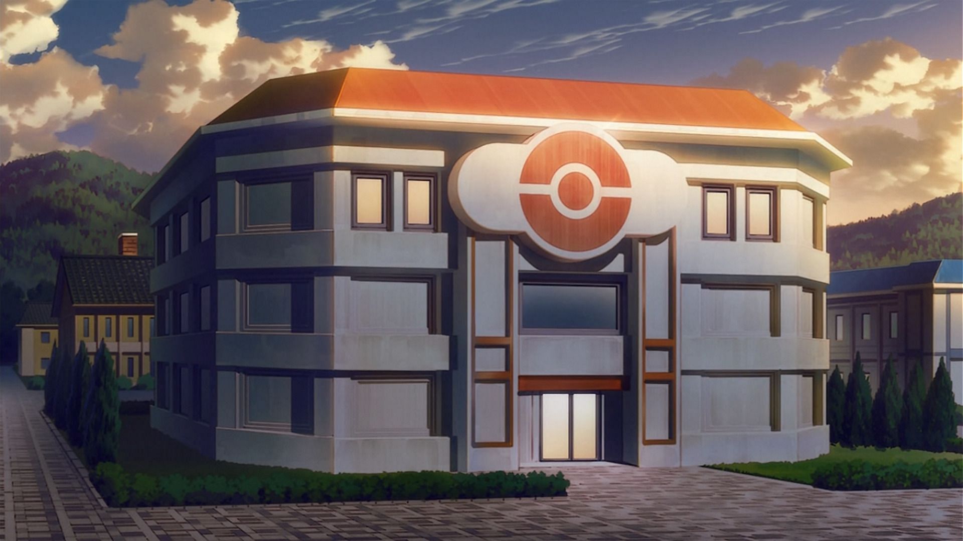 A Pokemon Center as seen in the anime (Image via The Pokemon Company)
