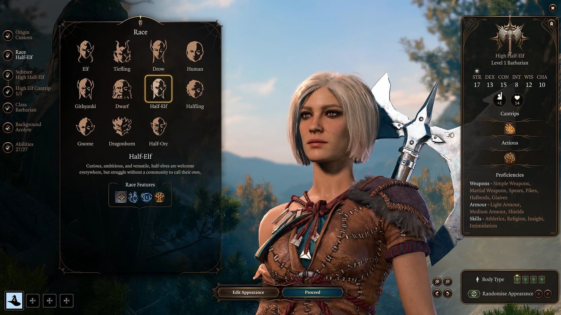 Half-Elf race reduces your spell cost (Image via Larian Studios)