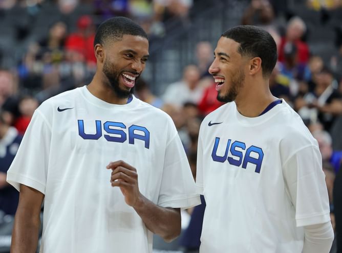 "My boy went crazy today": Anthony Edwards hypes up his 'light skin' partner Tyrese Haliburton after Team USA victory