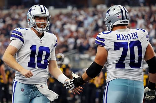 Zack Martin during Washington Commanders v Dallas Cowboys