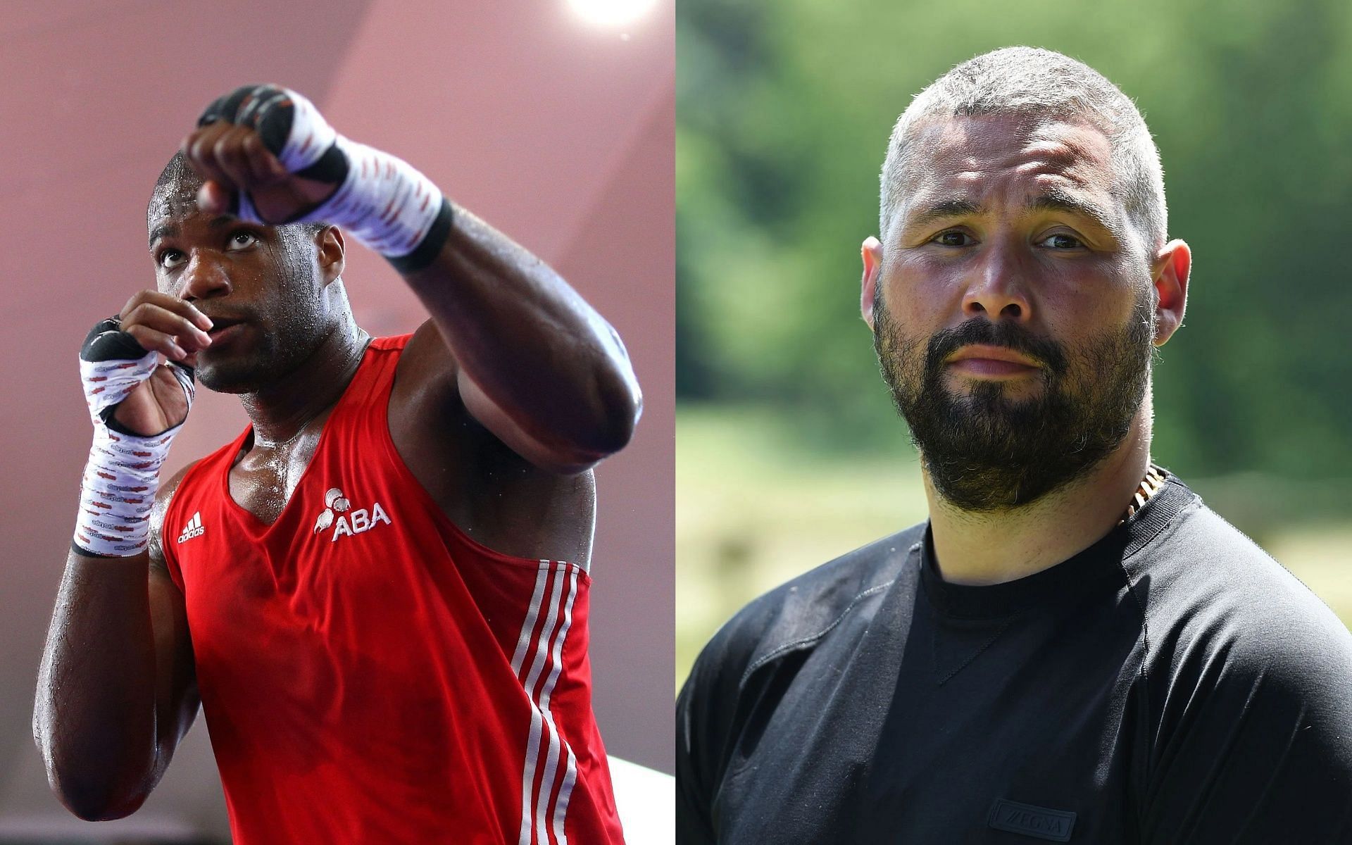 Dubois (L) Bellew (R) [Images via Getty].