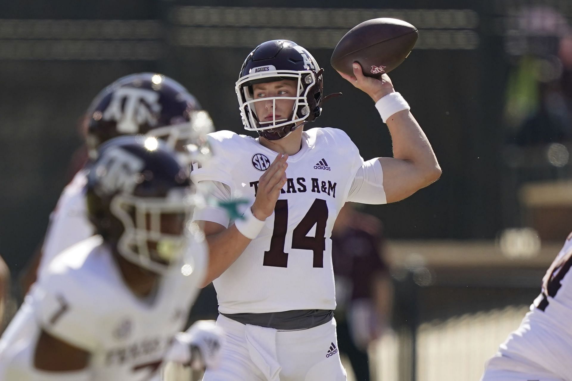 Johnson is one of the candidates to start this year for Texas A&amp;M