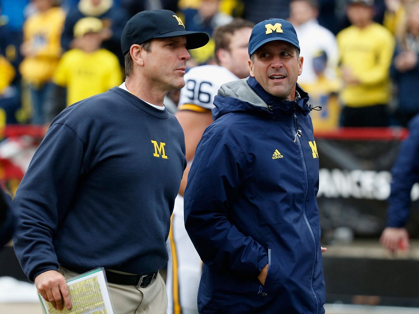 Jim and John Harbaugh of the Michigan Wolverines