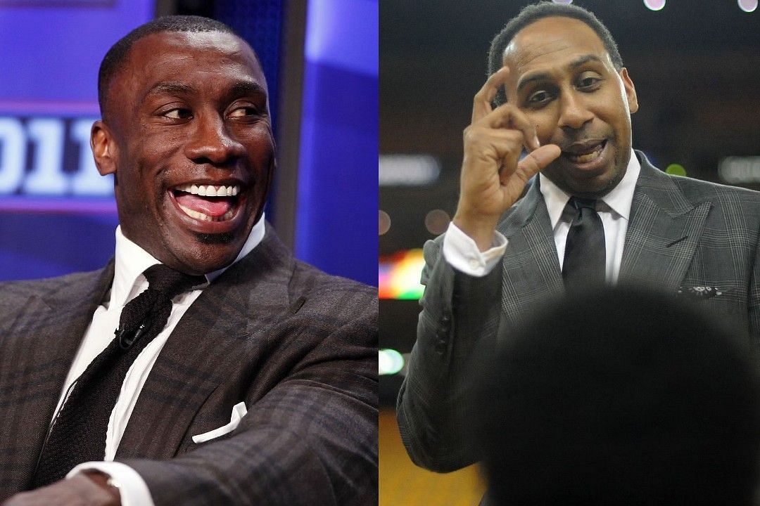 Shannon Sharpe, left, Stephen A Smith, right 