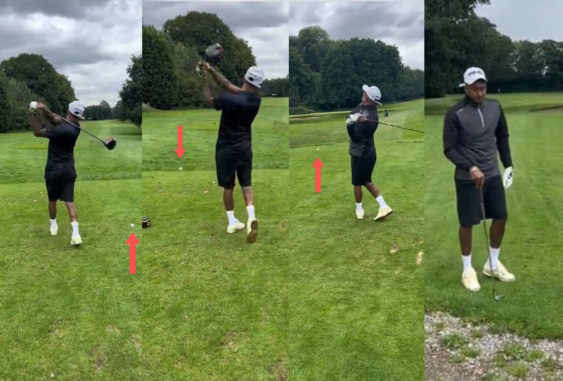 Jesse Lingard playing golf (Image via Twitter @sportbible).