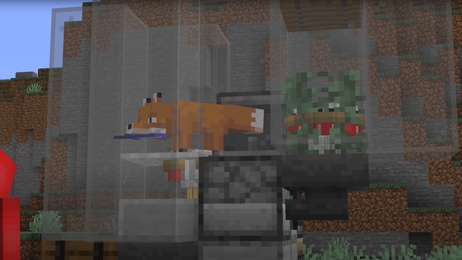 Fox and Chicken Farm (Image via Mojang Studios)