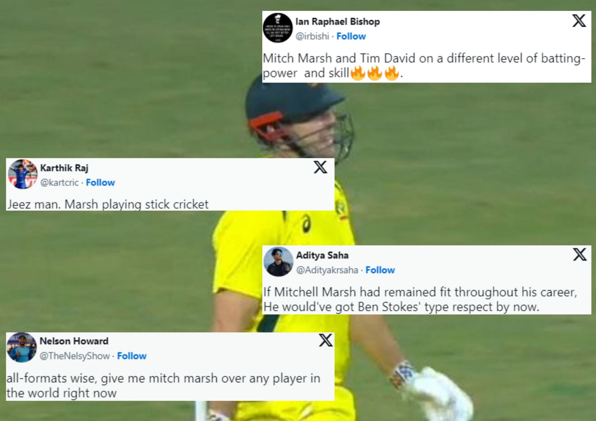 "What an absolute powerhouse with the bat" - Fans erupt as Mitchell Marsh blasts unbeaten 92 to power Australia to 226 in 1st T20I vs South Africa