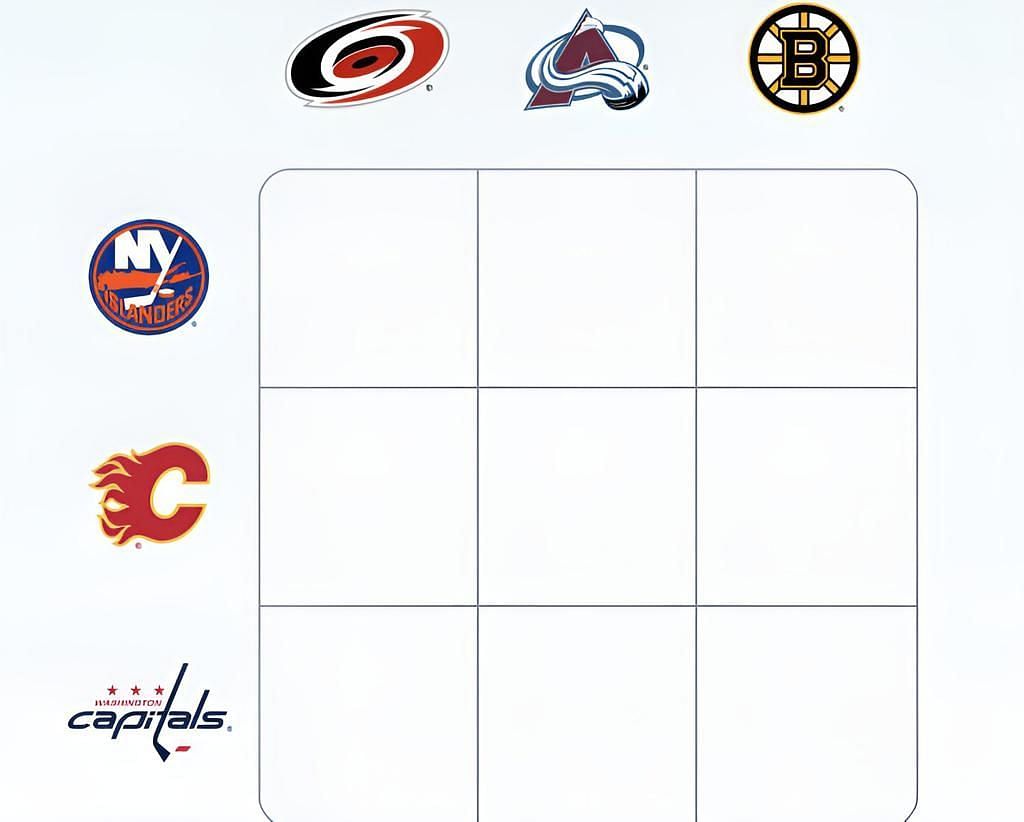 Puckdoku NHL Grid answers for August 16