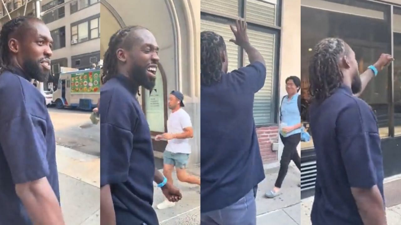 Patrick Beverley in the streets of New York. (Photo: Daily Loud/Twitter)