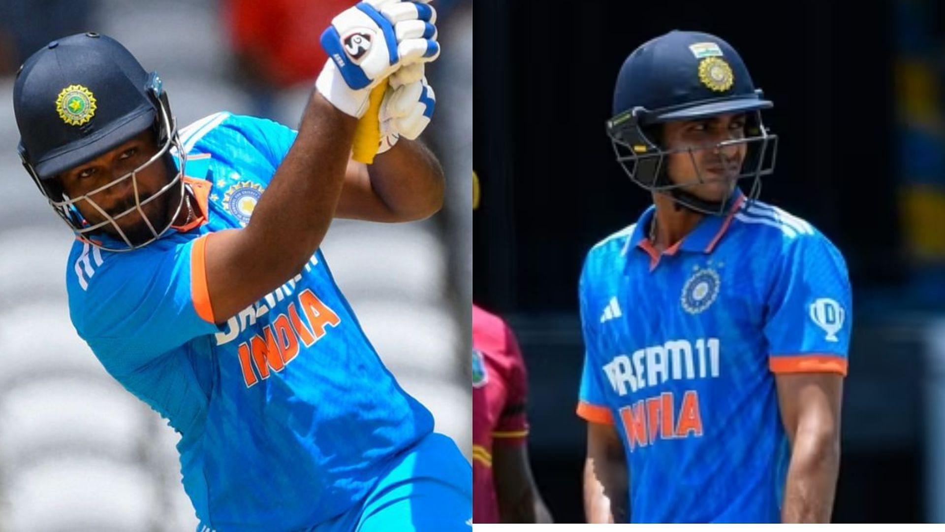 Sanju Samson (L) &amp; Shubman Gill have been short of runs so far this series (P.C.:Twitter)