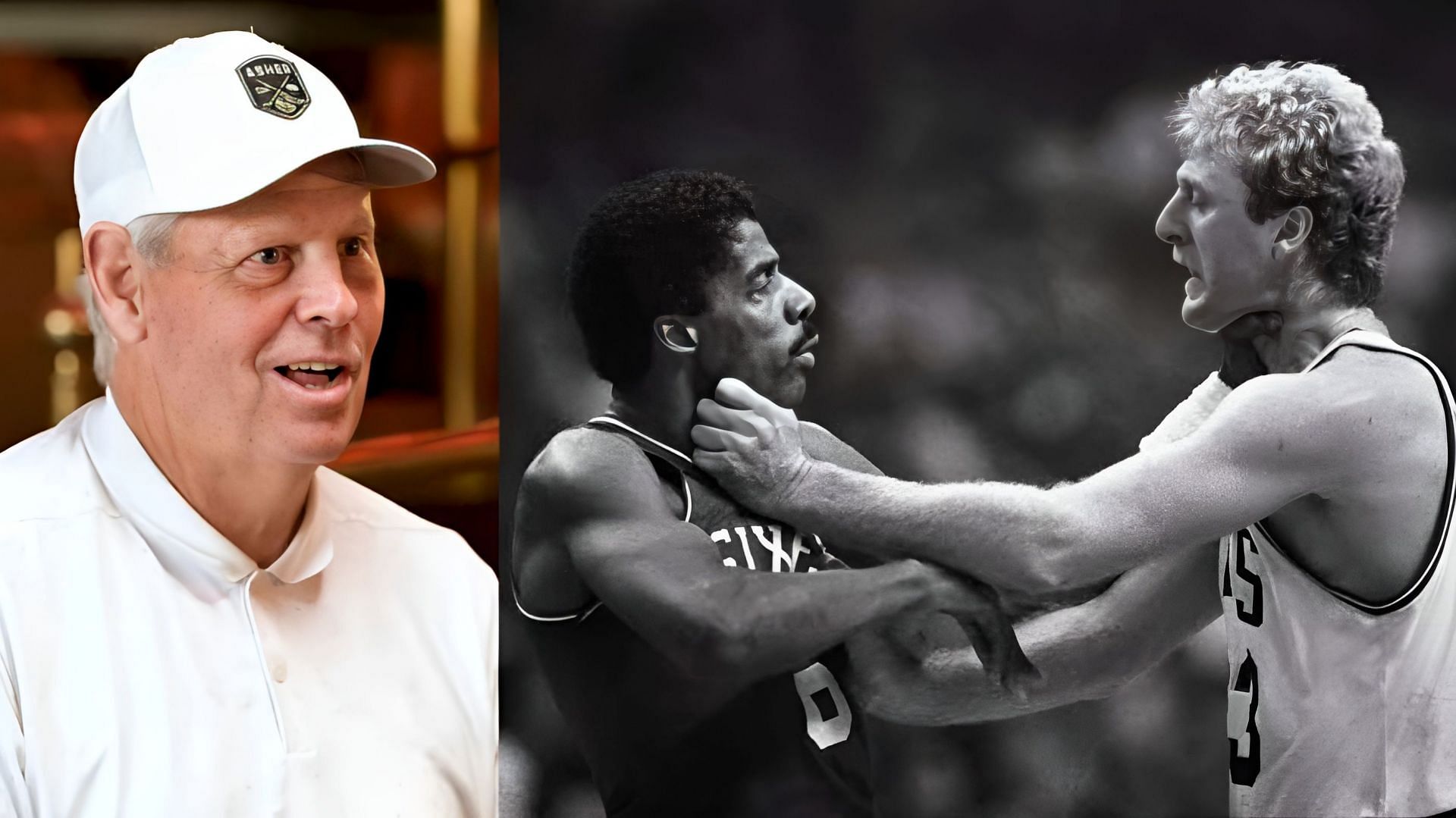 Former Boston Celtics guard Danny Ainge reveals the reason behind the iconic 1984 fight between Celtics legend Larry Bird and Philadelphia 76ers legend Julius Erving
