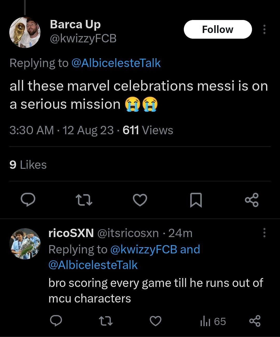 Fans react as Messi reveals new Spider-Man celebration