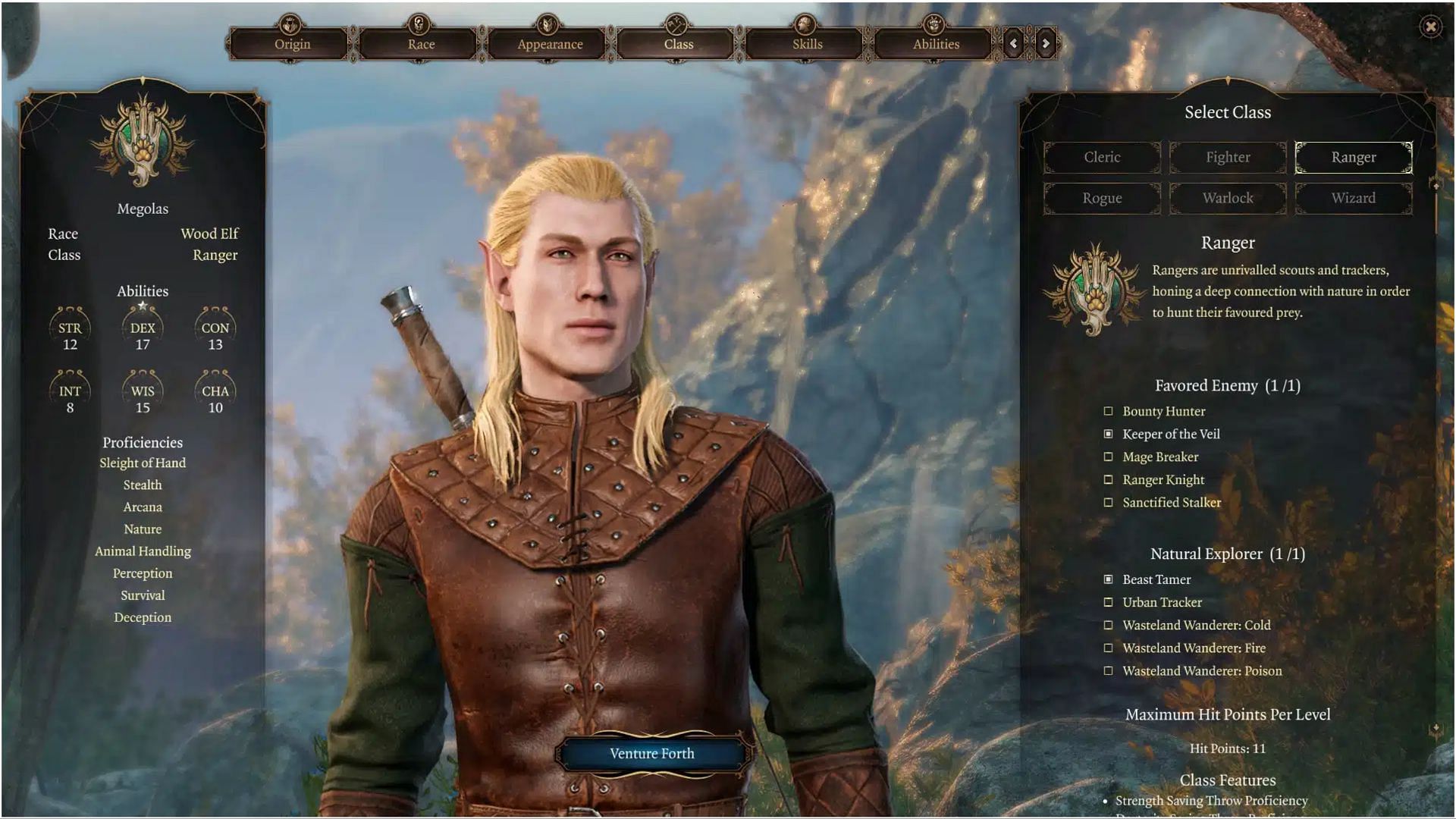 Ranger class in Baldur&#039;s Gate 3 (Image via Larian Studios)