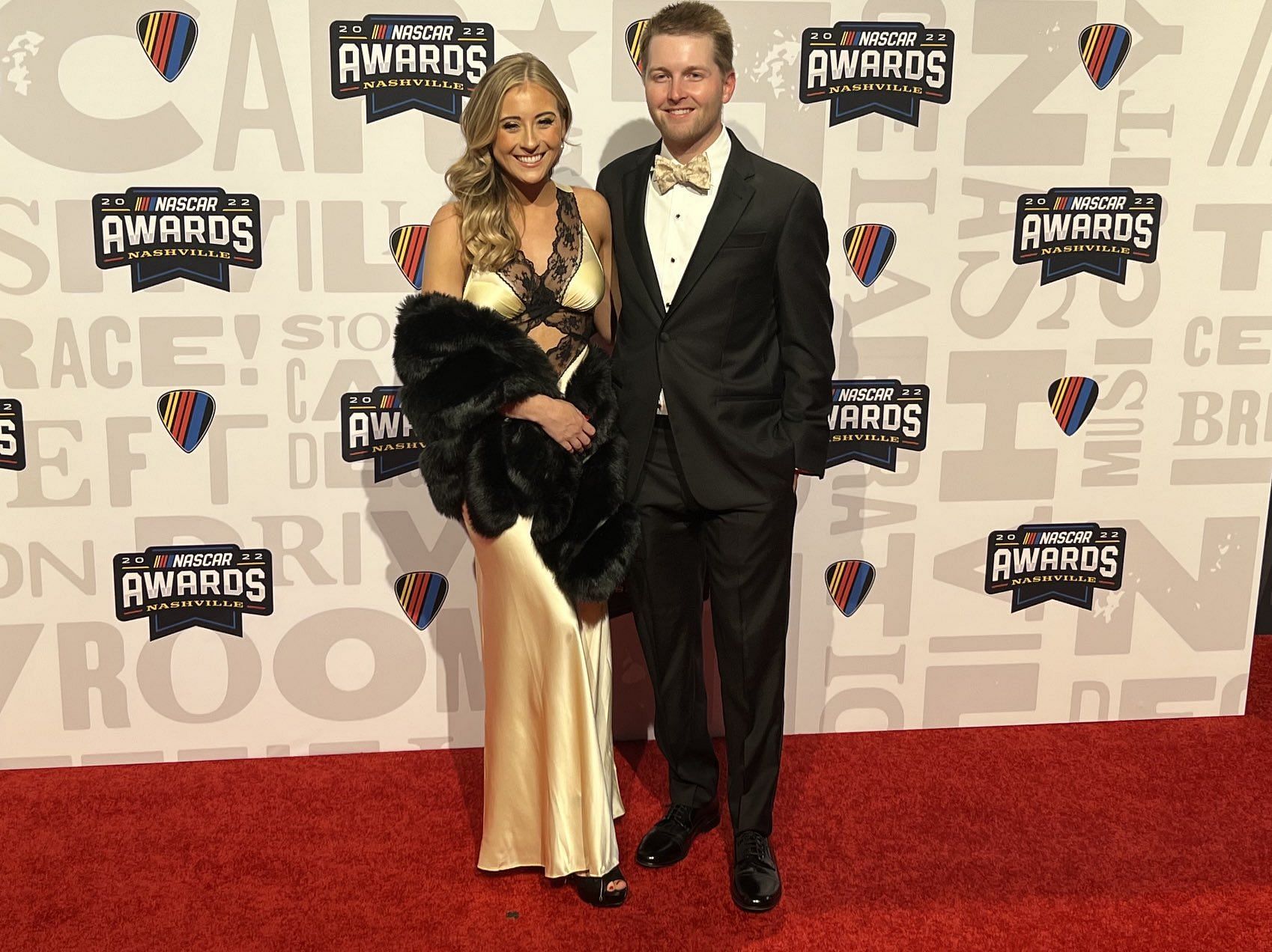 (L-R) Erin Blaney with NASCAR Cup Series driver William Byron. Picture Credits: Dustin Long/Twitter