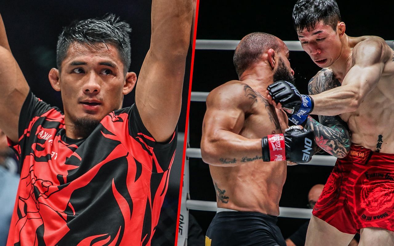 Stephen Loman (left) and John Lineker fighting Kim Jae Woong (right) | Image credit: ONE Championship