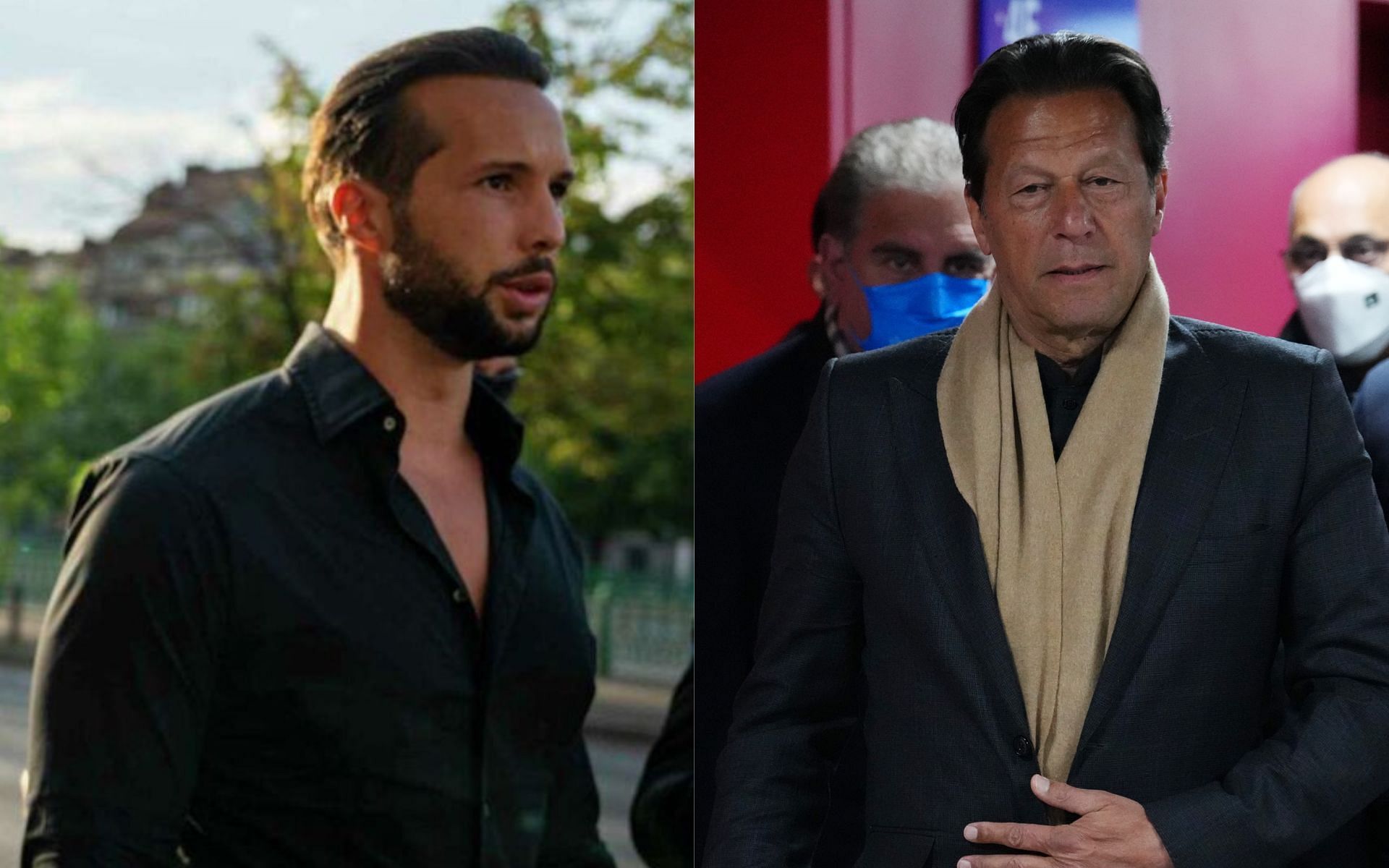 Tristan Tate (left) and Imran Khan (right) (Image credits Getty Images and @TateTheTalisman on Twitter)